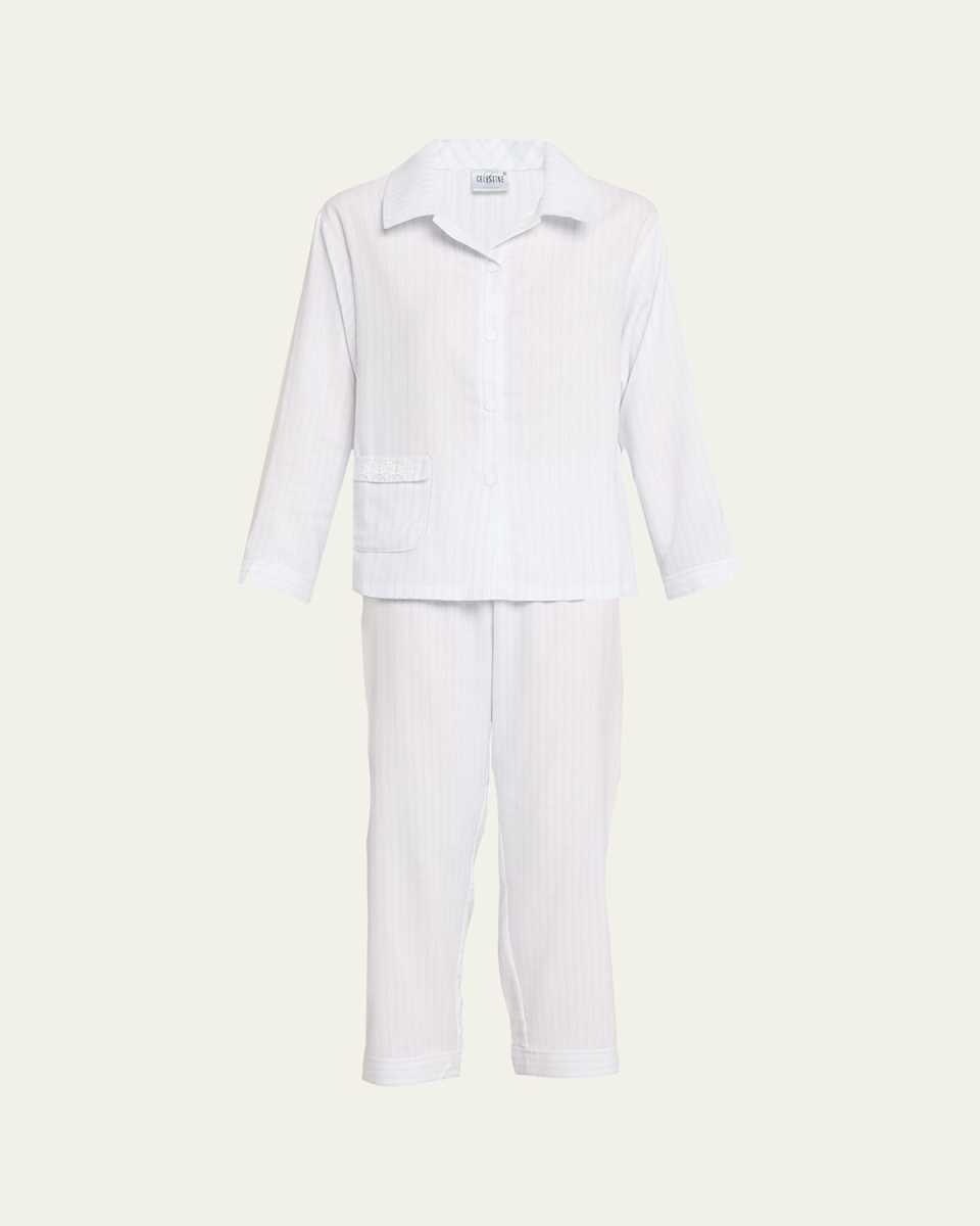 Josie-1 Striped Cotton Pajama Set